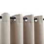Cortina opaca con anillas de metal beige 290x245 cm de vidaXL, Cortinas y visillos - Ref: Foro24-134445, Precio: 49,84 €, Des...