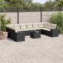 Set de sofás de jardín 11 pzas y cojines ratán sintético negro de , Conjuntos de jardín - Ref: Foro24-3223075, Precio: 606,97...
