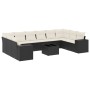 Set de sofás de jardín 11 pzas y cojines ratán sintético negro de , Conjuntos de jardín - Ref: Foro24-3223075, Precio: 606,97...