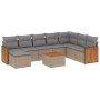 Set de sofás de jardín 9 pzas con cojines ratán sintético beige de , Conjuntos de jardín - Ref: Foro24-3227935, Precio: 502,9...