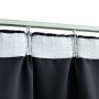 Cortinas opacas con ganchos 2 piezas negro 140x175 cm de vidaXL, Cortinas y visillos - Ref: Foro24-134414, Precio: 37,45 €, D...