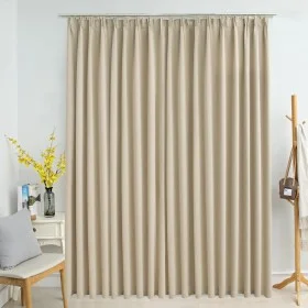 Blackout curtain with hooks beige 290x245 cm by vidaXL, Curtains and curtains - Ref: Foro24-134449, Price: 37,36 €, Discount: %