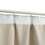 Cortina opaca con ganchos beige 290x245 cm de vidaXL, Cortinas y visillos - Ref: Foro24-134449, Precio: 43,74 €, Descuento: %