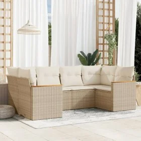 Juego de sofás jardín con cojines 6 pzas ratán sintético beige de , Conjuntos de jardín - Ref: Foro24-3258663, Precio: 456,53...