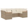 Juego de sofás jardín con cojines 6 pzas ratán sintético beige de , Conjuntos de jardín - Ref: Foro24-3258663, Precio: 456,78...