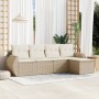 Juego de sofás jardín con cojines 5 pzas ratán sintético beige de , Conjuntos de jardín - Ref: Foro24-3253625, Precio: 395,80...