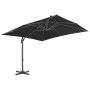 Sombrilla voladiza con poste de aluminio negro 3x3 m de vidaXL, Sombrillas - Ref: Foro24-47000, Precio: 280,83 €, Descuento: %