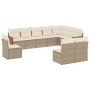 Juego de sofás jardín con cojines beige 10 pzas ratán sintético de , Conjuntos de jardín - Ref: Foro24-3227752, Precio: 598,3...