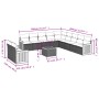 Set de sofás de jardín 12 pzas y cojines ratán sintético marrón de , Conjuntos de jardín - Ref: Foro24-3227816, Precio: 775,1...