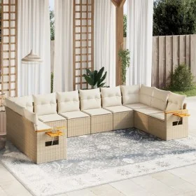 Garden sofa set with beige cushions 10 pieces synthetic rattan by , Garden sets - Ref: Foro24-3227164, Price: 703,13 €, Disco...