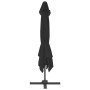 Sombrilla voladiza con poste de aluminio negro 3x3 m de vidaXL, Sombrillas - Ref: Foro24-47000, Precio: 286,99 €, Descuento: %