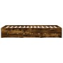 Cama con cajones madera de ingeniería roble ahumado 150x200 cm de , Camas y somieres - Ref: Foro24-3207270, Precio: 158,86 €,...