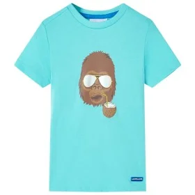 Camiseta infantil de manga corta color aguamarina 92 de , Camisetas para niños - Ref: Foro24-11619, Precio: 8,06 €, Descuento: %