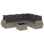 Set de sofás de jardín 7 piezas con cojines ratán PE gris de , Conjuntos de jardín - Ref: Foro24-3221419, Precio: 438,44 €, D...