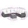 Set de sofás de jardín 7 piezas con cojines ratán PE gris de , Conjuntos de jardín - Ref: Foro24-3221419, Precio: 438,44 €, D...