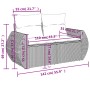 Set de sofás de jardín 7 piezas con cojines ratán PE gris de , Sofás modulares de exterior - Ref: Foro24-3221789, Precio: 465...