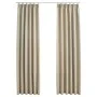 Blackout curtains with hooks 2 units beige 140x225 cm by vidaXL, Curtains and curtains - Ref: Foro24-134447, Price: 43,45 €, ...