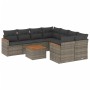 Set de muebles de jardín 9 pzas y cojines ratán sintético gris de , Conjuntos de jardín - Ref: Foro24-3258231, Precio: 538,49...