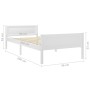 Estructura de cama de madera maciza de pino blanca 90x200 cm de vidaXL, Camas y somieres - Ref: Foro24-322103, Precio: 138,17...