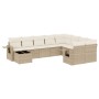 Juego de sofás jardín con cojines beige 10 pzas ratán sintético de , Conjuntos de jardín - Ref: Foro24-3220657, Precio: 646,6...