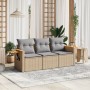Juego de sofás de jardín con cojines beige 3 pzas ratán PE de , Conjuntos de jardín - Ref: Foro24-3226598, Precio: 209,68 €, ...
