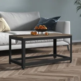 Mesita auxiliar MDF y hierro gris y negro 90x45x45 cm de vidaXL, Mesas de centro - Ref: Foro24-286083, Precio: 79,21 €, Descu...