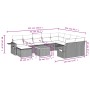 Set de sofás de jardín 11 pzas y cojines ratán sintético negro de , Sofás modulares de exterior - Ref: Foro24-3224851, Precio...