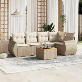 Juego de sofás jardín con cojines 6 pzas ratán sintético beige de , Conjuntos de jardín - Ref: Foro24-3224994, Precio: 474,20...