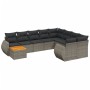 Set de sofás de jardín 10 pzas con cojines ratán sintético gris de , Conjuntos de jardín - Ref: Foro24-3225171, Precio: 600,8...