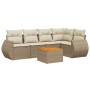 Juego de sofás jardín con cojines 6 pzas ratán sintético beige de , Conjuntos de jardín - Ref: Foro24-3224994, Precio: 423,37...