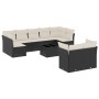 Set de sofás de jardín 10 pzas cojines ratán sintético negro de , Conjuntos de jardín - Ref: Foro24-3218156, Precio: 546,52 €...
