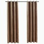 Cortinas opacas con anillas 2 uds terciopelo beige 140x175 cm de vidaXL, Cortinas y visillos - Ref: Foro24-134504, Precio: 36...