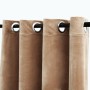 Cortinas opacas con anillas 2 uds terciopelo beige 140x175 cm de vidaXL, Cortinas y visillos - Ref: Foro24-134504, Precio: 36...