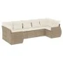Set sofás de jardín 7 piezas y cojines ratán sintético beige by , Modular outdoor sofas - Ref: Foro24-3221787, Price: 562,11 ...
