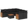 Set de sofás de jardín 8 piezas y cojines ratán sintético negro de , Conjuntos de jardín - Ref: Foro24-3227504, Precio: 555,4...