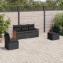Set de muebles de jardín 5 pzas y cojines ratán sintético negro de , Conjuntos de jardín - Ref: Foro24-3227525, Precio: 303,3...
