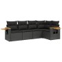 Set de muebles de jardín 5 pzas y cojines ratán sintético negro de , Conjuntos de jardín - Ref: Foro24-3226783, Precio: 352,0...