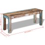 Banco de madera maciza reciclada 110x35x45 cm en Bancos para recibidores y almacenamiento | Comprar online en Foru.es