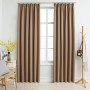 Cortinas opacas con ganchos 2 piezas gris topo 140x245 cm de vidaXL, Cortinas y visillos - Ref: Foro24-134440, Precio: 52,65 ...