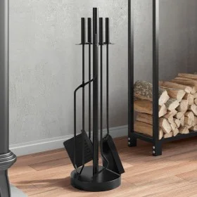 Set de herramientas para chimenea 5 piezas acero 18x66 cm de , Herramientas para chimeneas - Ref: Foro24-156376, Precio: 55,2...
