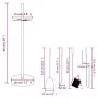 Fireplace tool set 5 pieces steel 18x66 cm by , fireplace tools - Ref: Foro24-156376, Price: 55,20 €, Discount: %