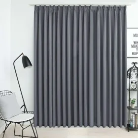 Cortina opaca con ganchos gris 290x245 cm de vidaXL, Cortinas y visillos - Ref: Foro24-134433, Precio: 34,50 €, Descuento: %