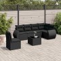 Set de comedor de jardín 7 pzas y cojines ratán sintético negro de , Conjuntos de jardín - Ref: Foro24-3221434, Precio: 453,1...