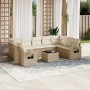 Juego de sofás jardín con cojines beige 10 pzas ratán sintético de , Conjuntos de jardín - Ref: Foro24-3252945, Precio: 733,7...