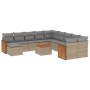 Set de sofás de jardín 12 pzas y cojines ratán sintético marrón de , Conjuntos de jardín - Ref: Foro24-3228257, Precio: 700,4...