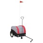 Remolque para bicicleta hierro negro y rojo 30 kg de , Remolques para bicicletas - Ref: Foro24-94139, Precio: 88,38 €, Descue...
