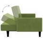 Sofá cama de 2 plazas terciopelo verde claro de , Sofás - Ref: Foro24-375777, Precio: 271,45 €, Descuento: %
