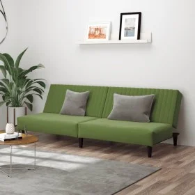 Sofá cama de 2 plazas terciopelo verde claro de , Sofás - Ref: Foro24-375929, Precio: 224,20 €, Descuento: %