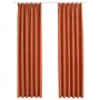 Cortinas opacas con ganchos 2 piezas color óxido 140x175 cm de vidaXL, Cortinas y visillos - Ref: Foro24-134473, Precio: 42,7...
