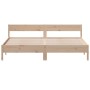 Estructura de cama con cabecero madera maciza de pino 200x200cm de , Camas y somieres - Ref: Foro24-3216209, Precio: 184,49 €...